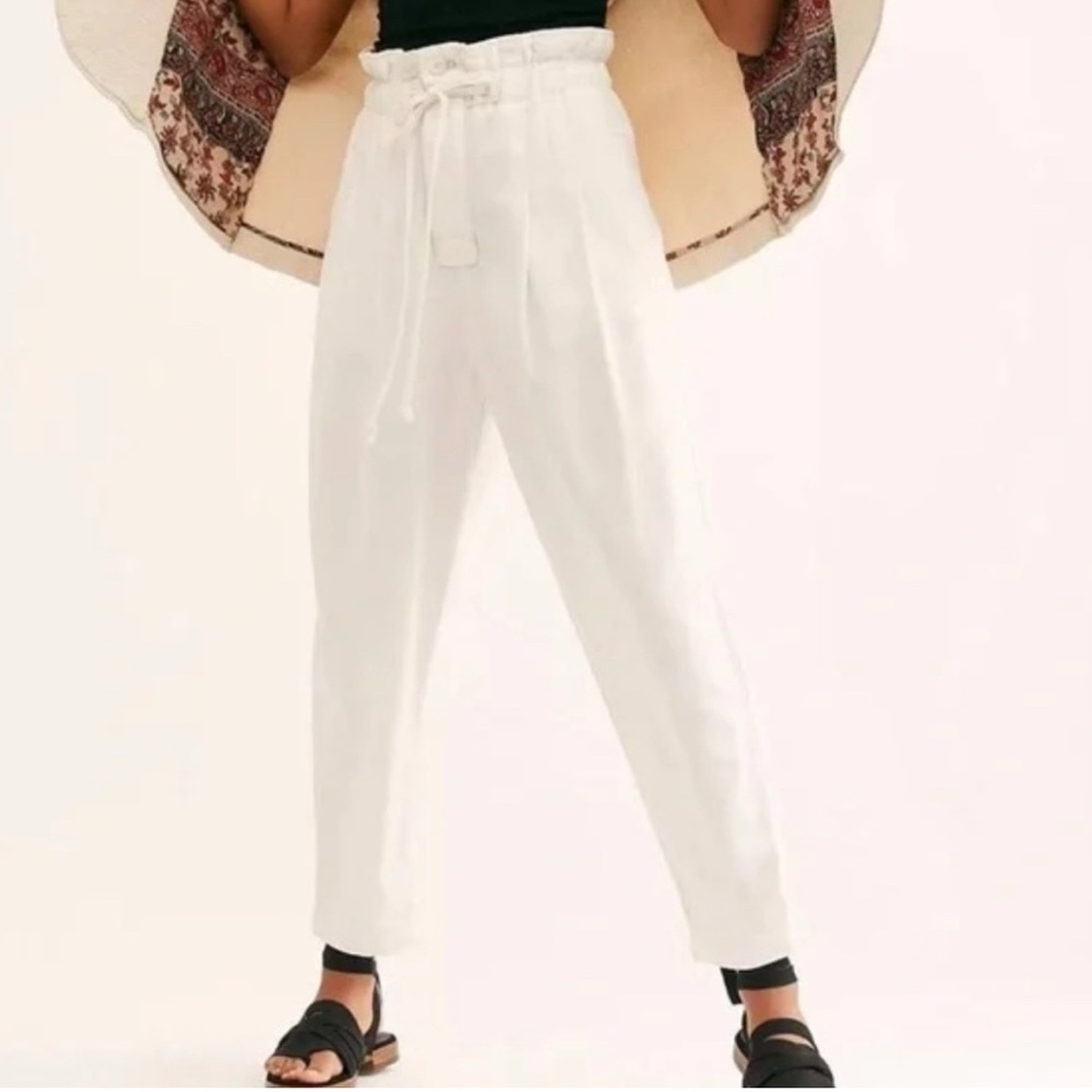 Free People Paperbag Linen Pants | XS
